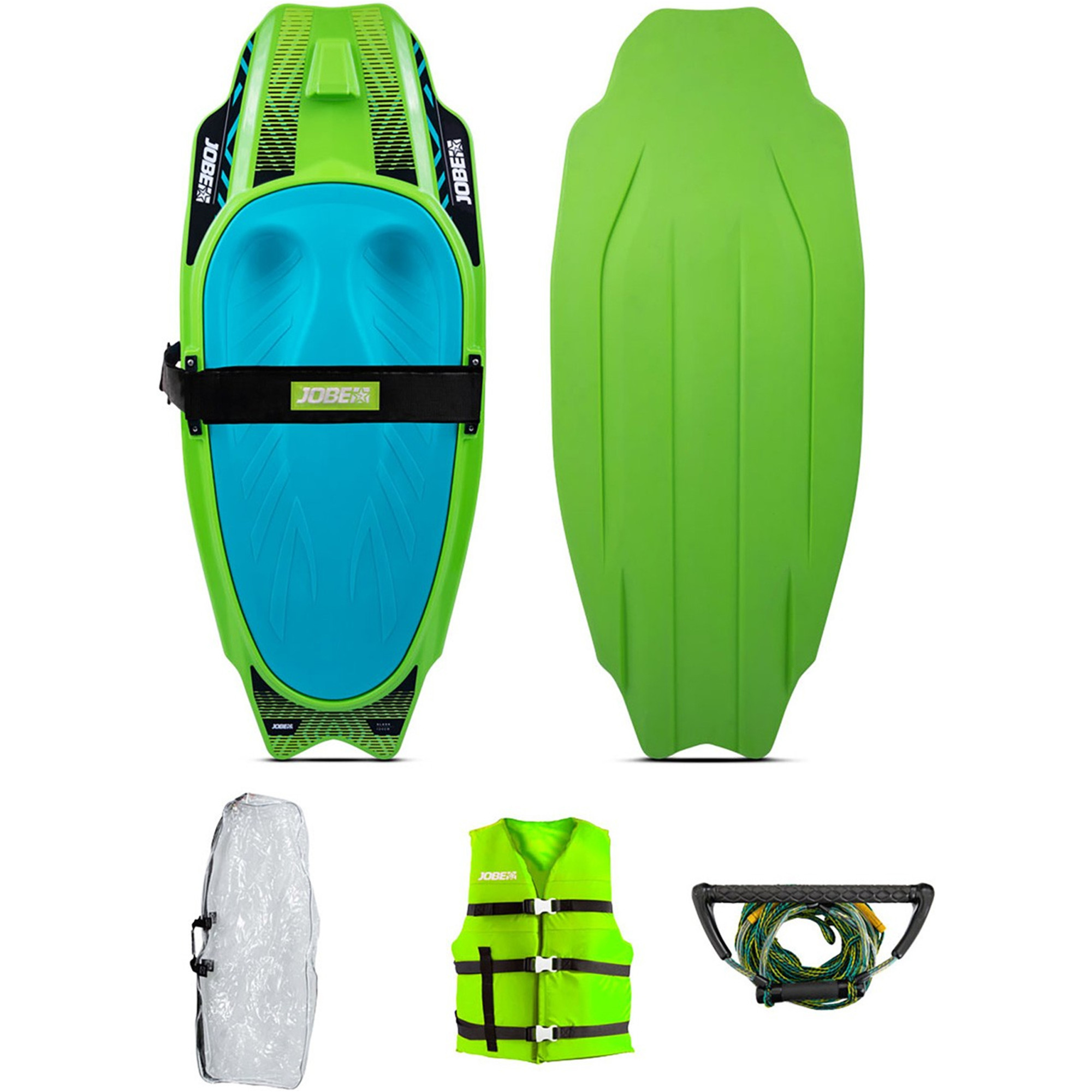 2024 Jobe Slash Kneeboard Package 258822002 Lime Green Boardsports